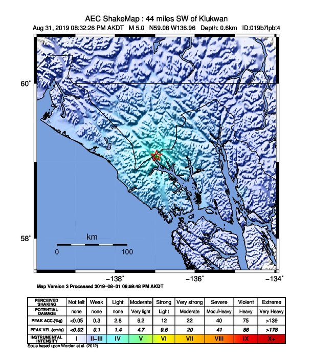 ShakeMap Intensity Thumbnail